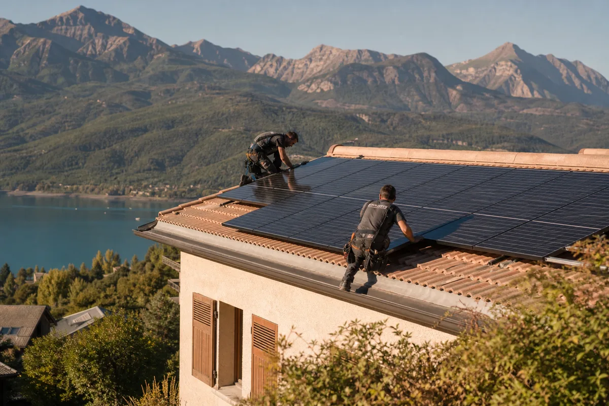 Le solaire à Savines-le-Lac, chantier après chantier